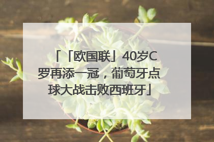 「欧国联」40岁C罗再添一冠，葡萄牙点球大战击败西班牙