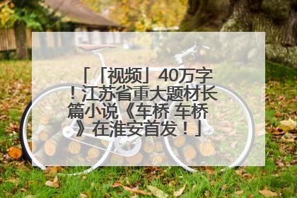 「视频」40万字！江苏省重大题材长篇小说《车桥 车桥》在淮安首发！