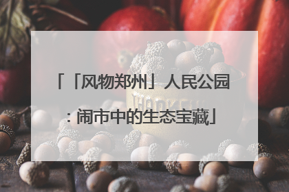 「风物郑州」人民公园：闹市中的生态宝藏