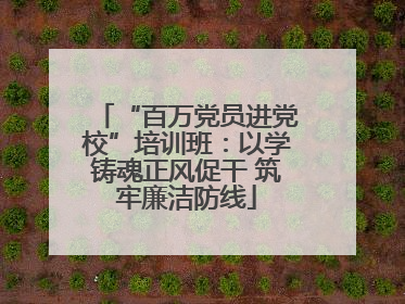 “百万党员进党校”培训班：以学铸魂正风促干 筑牢廉洁防线