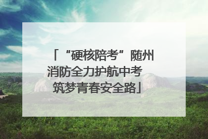 “硬核陪考”随州消防全力护航中考 筑梦青春安全路