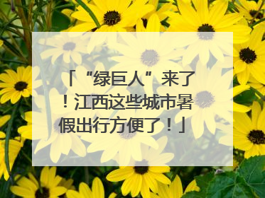 “绿巨人”来了！江西这些城市暑假出行方便了！