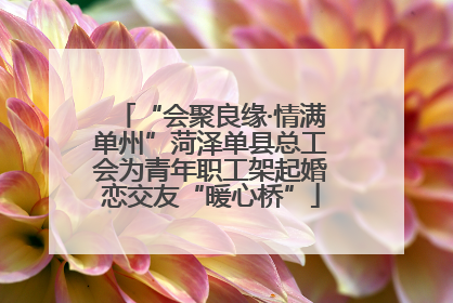 “会聚良缘·情满单州”菏泽单县总工会为青年职工架起婚恋交友“暖心桥”