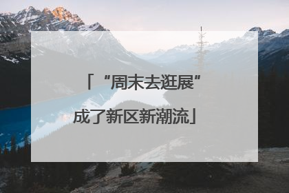 “周末去逛展”成了新区新潮流