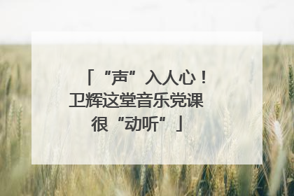 “声”入人心！卫辉这堂音乐党课很“动听”