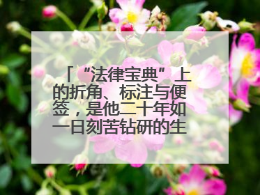 “法律宝典”上的折角、标注与便签，是他二十年如一日刻苦钻研的生动印记