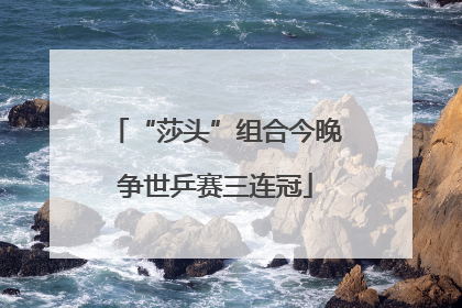 “莎头”组合今晚争世乒赛三连冠