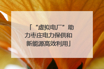 “虚拟电厂”助力枣庄电力保供和新能源高效利用