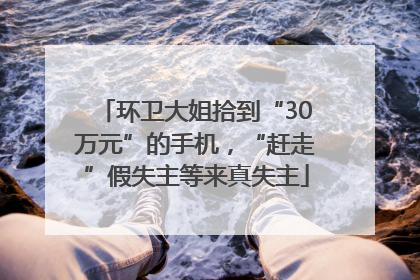 环卫大姐拾到“30万元”的手机，“赶走”假失主等来真失主