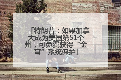 特朗普：如果加拿大成为美国第51个州，可免费获得“金穹”系统保护