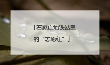 石家庄地铁站里的“志愿红”