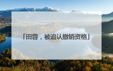 田蓉，被追认撤销资格