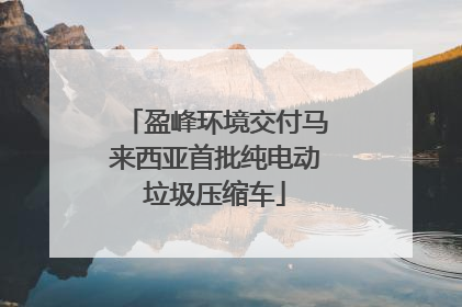 盈峰环境交付马来西亚首批纯电动垃圾压缩车