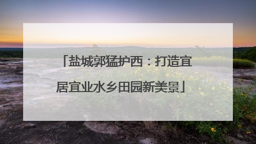 盐城郭猛护西：打造宜居宜业水乡田园新美景