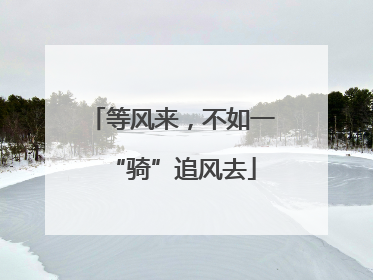 等风来，不如一“骑”追风去