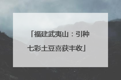 福建武夷山：引种七彩土豆喜获丰收