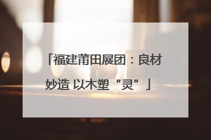 福建莆田展团：良材妙造 以木塑“灵”