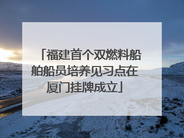 福建首个双燃料船舶船员培养见习点在厦门挂牌成立
