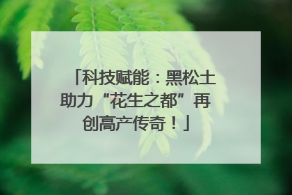科技赋能：黑松土助力“花生之都”再创高产传奇！