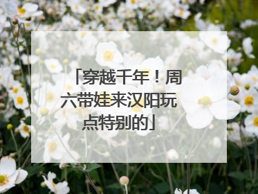 穿越千年！周六带娃来汉阳玩点特别的