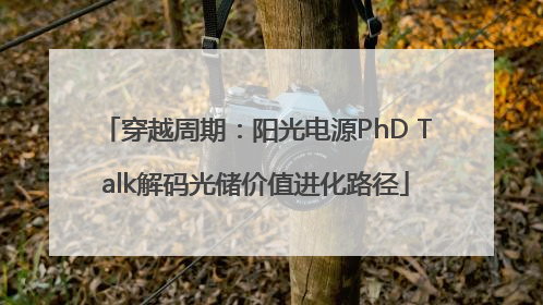 穿越周期：阳光电源PhD Talk解码光储价值进化路径