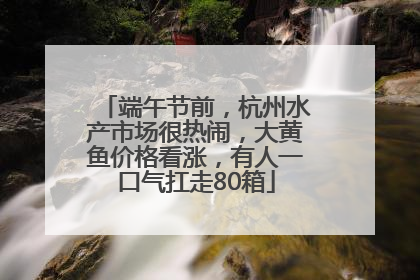 端午节前，杭州水产市场很热闹，大黄鱼价格看涨，有人一口气扛走80箱