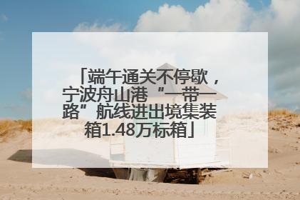 端午通关不停歇，宁波舟山港“一带一路”航线进出境集装箱1.48万标箱