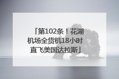 第102条！花湖机场全货机18小时直飞美国达拉斯