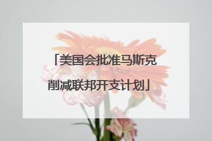 美国会批准马斯克削减联邦开支计划