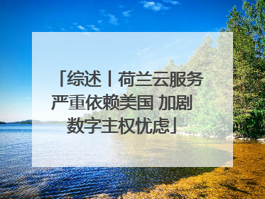 综述丨荷兰云服务严重依赖美国 加剧数字主权忧虑