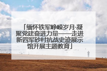 缅怀铁军峥嵘岁月·凝聚党建奋进力量——走进新四军砂村抗战史迹展示馆开展主题教育