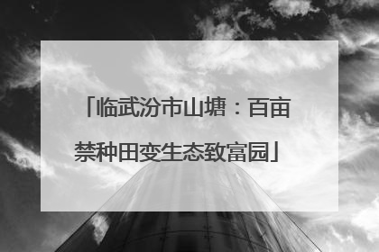 临武汾市山塘：百亩禁种田变生态致富园