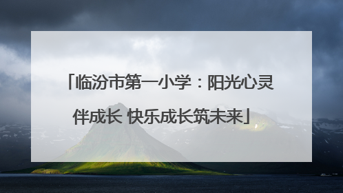临汾市第一小学：阳光心灵伴成长 快乐成长筑未来