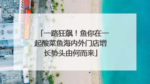 一路狂飙！鱼你在一起酸菜鱼海内外门店增长势头由何而来