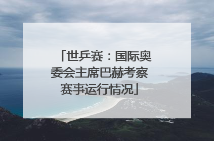 世乒赛：国际奥委会主席巴赫考察赛事运行情况