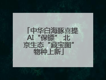 中华白海豚喜提AI“保镖” 北京生态“藏宝图”物种上新