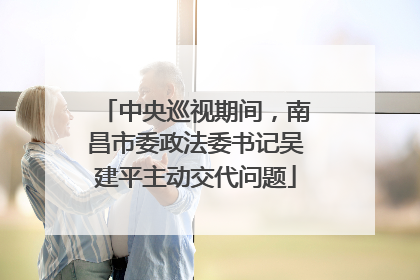 中央巡视期间，南昌市委政法委书记吴建平主动交代问题