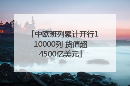 中欧班列累计开行110000列 货值超4500亿美元