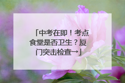 中考在即！考点食堂是否卫生？厦门突击检查→