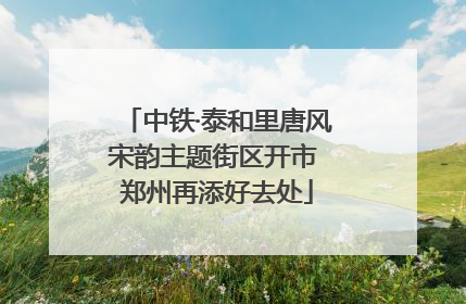 中铁·泰和里唐风宋韵主题街区开市 郑州再添好去处