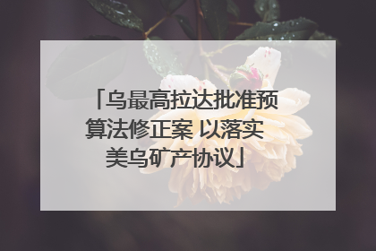 乌最高拉达批准预算法修正案 以落实美乌矿产协议