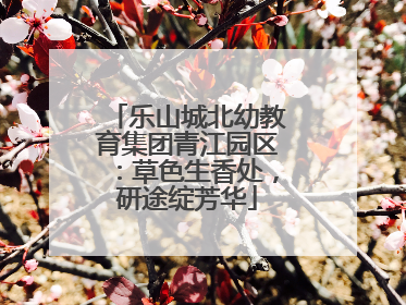 乐山城北幼教育集团青江园区：草色生香处，研途绽芳华