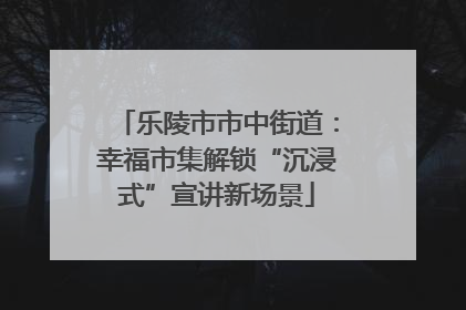 乐陵市市中街道：幸福市集解锁“沉浸式”宣讲新场景