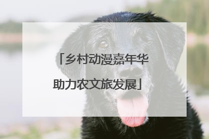 乡村动漫嘉年华助力农文旅发展