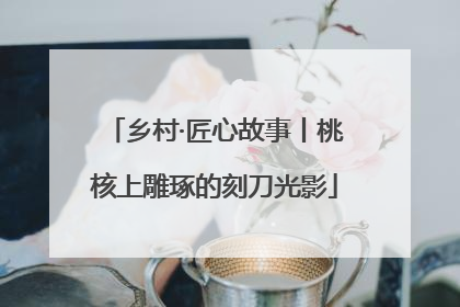 乡村·匠心故事丨桃核上雕琢的刻刀光影