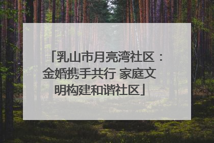 乳山市月亮湾社区：金婚携手共行 家庭文明构建和谐社区