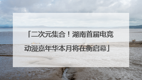 二次元集合！湖南首届电竞动漫嘉年华本月将在衡启幕