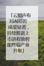 云知声布局AI芯片成果显著，持续推进上市进程助智能终端产业升级
