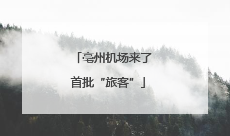 亳州机场来了首批“旅客”