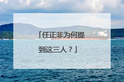 任正非为何提到这三人？